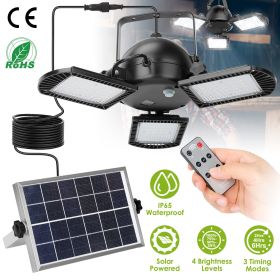 Solar Pendant Lights IP65 Waterproof Shed Light 120Â° Adjustable Garage Light with 3 Timing Modes 4 Brightness Levels