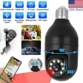 360Â° Light Bulb WiFi Camera Wireless Home Security Cam Waterproof IR Night Smart