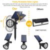 2Pcs Solar Spotlight Outdoor Dusk To Dawn Light Wall Path Lawn Garden Lamp Waterproof