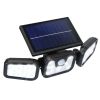 Solar Wall Lamp 74 LEDs 3 Adjustable Head Motion Sensor Flood Light IP65 Waterproof Security Light Outdoor