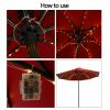 104 LEDs Solar-Powered String Light Fit 8-Rib 8/9/10ft Aluminum Outdoor Patio Umbrella